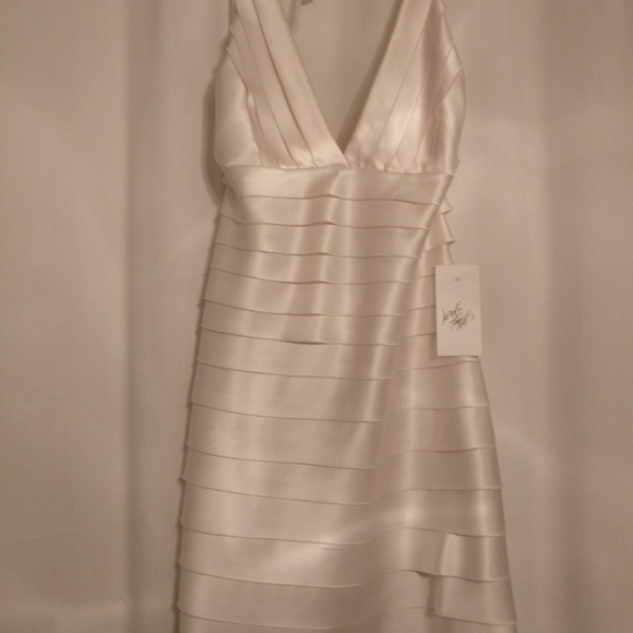 NEW BCBGMaxAzaria Malin Layered Halter Dress - 12 - Picture 1 of 5